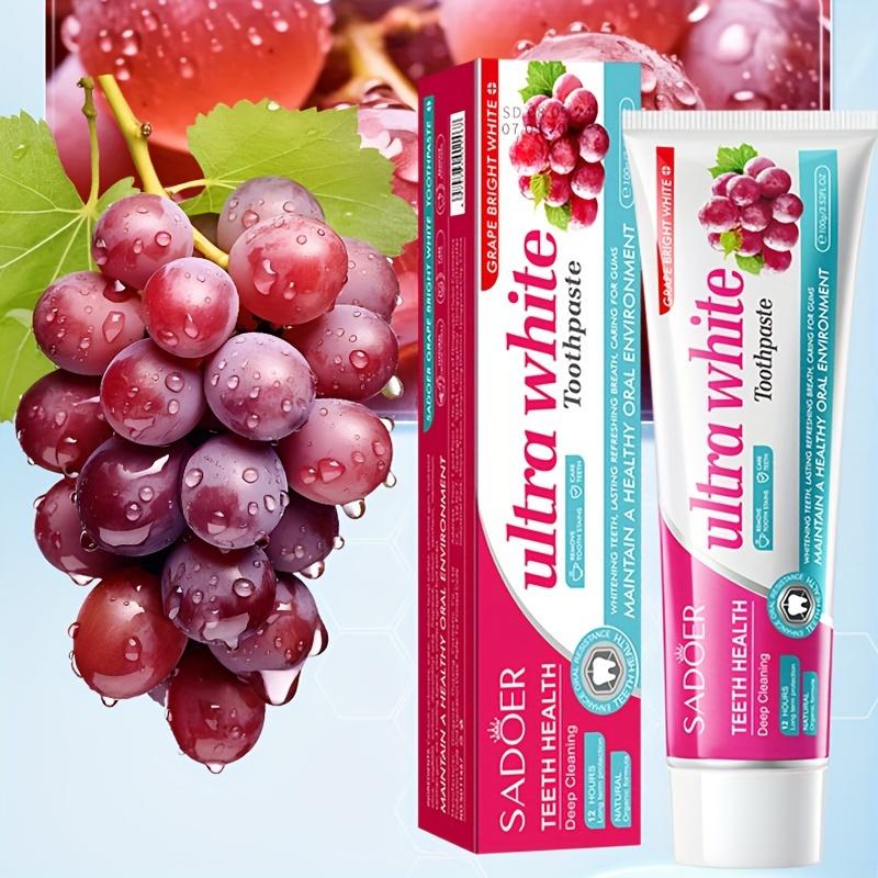 100gGrape Whitening Toothpaste, Fresh Breath, Clean The Mouth,Remove Tooth Dirt By Brushing Teeth,Brighten Teeth and Care for Gums Portuguese Ointment