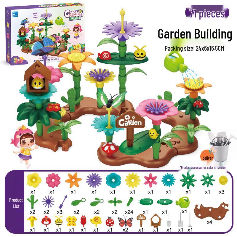 Interlocking DIY Garden Building Blocks - Free Shipping Children's Assembly Toy