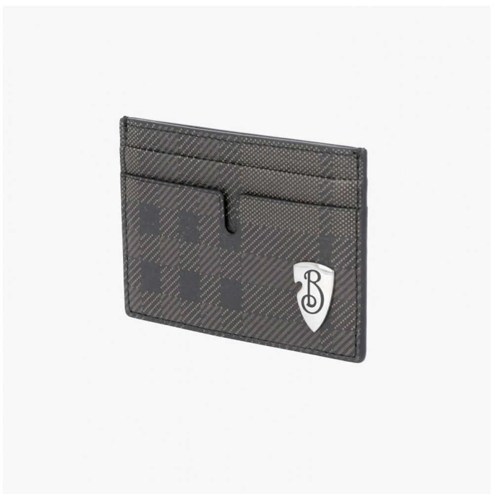 Burberry 8102931 B9744 Check B Shield Card Holder