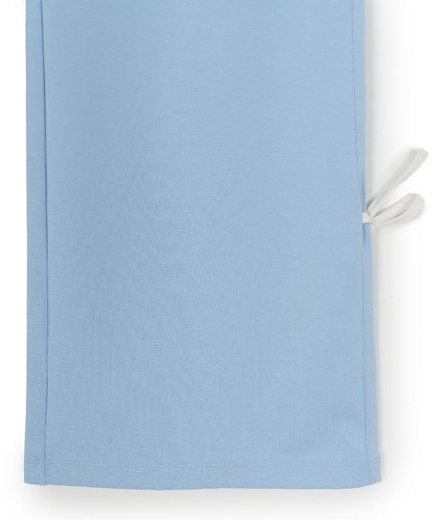 Emelbi Women'S Basic Side Ribbon Wide Pants La (L.Sky Blue)