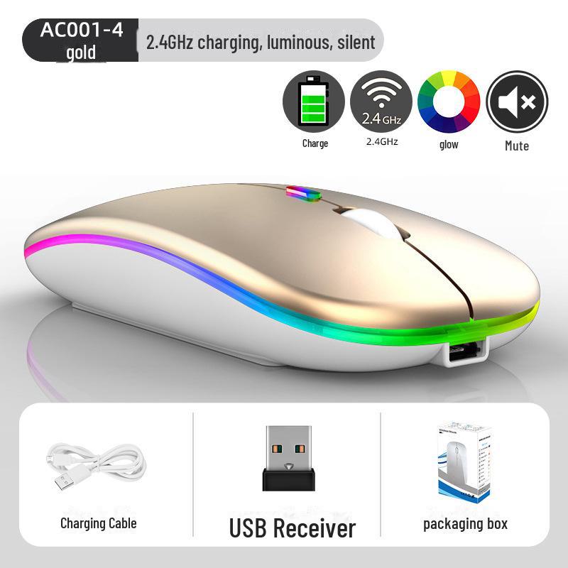 Ultra-Thin Portable Luminous Bluetooth Wireless Mouse