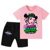 WA1214 Kids Boys Girls Kpop Rumi Zoey Mira Zoey Print Short Sleeves T-shirt Shorts Pants Sets