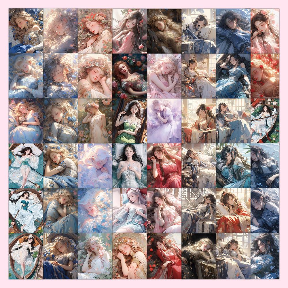 

60 шт. Наклейки «Спящая красавица» - Очаровательный декор для DIY проектов, блокнотов и личных вещей Магазин AnimeWorlds