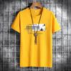 Summer Men Round Neck Cotton Short-sleeved Fashion Printed Casual Men's Loose Sports T-shirt