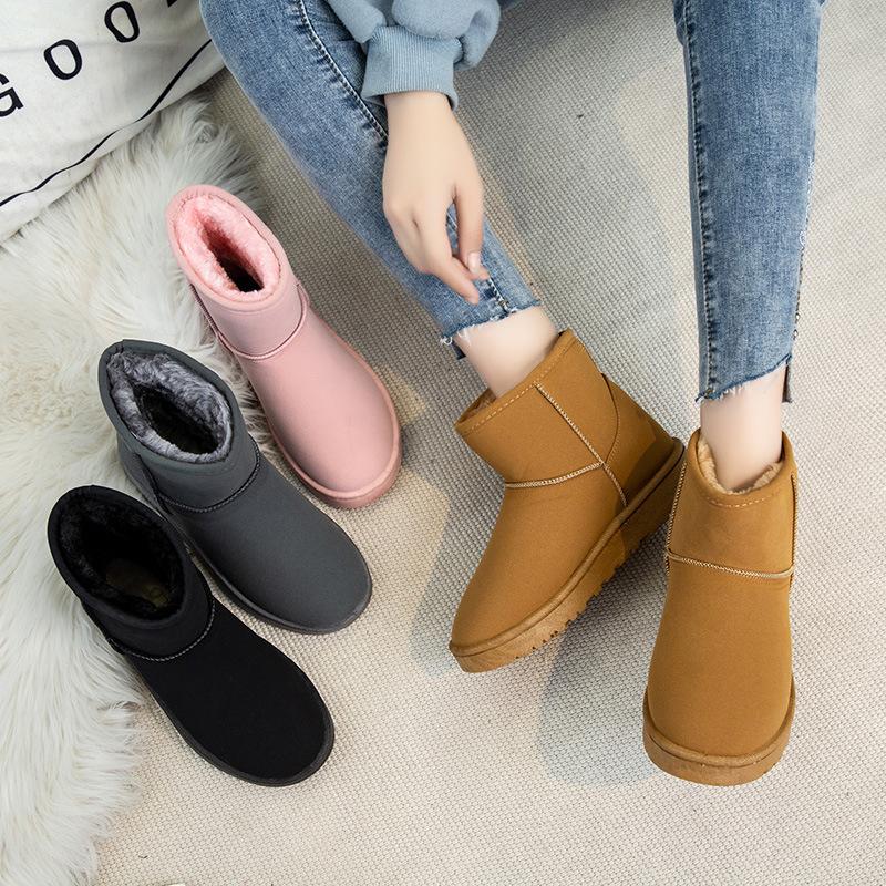 2025 Children's 2025 Autumn and Winter Anti-water Ingress Short Snow Boots Women's Low Boots Couple Boots Short Boots Parent-child Non-slip