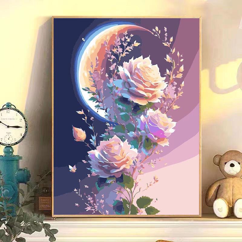 Minimalist DIY Floral Oil Painting Kit - Stress Relieving Decorative Art