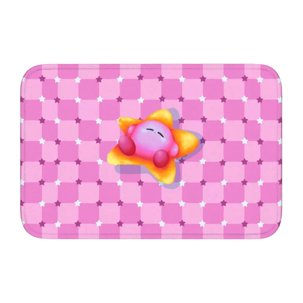 Kirbys Cartoon Game Floor Door Kitchen Bathroom Mat Anti-Slip Indoor  Doormat Garden Living Room Entrance Rug Carpet Footpad