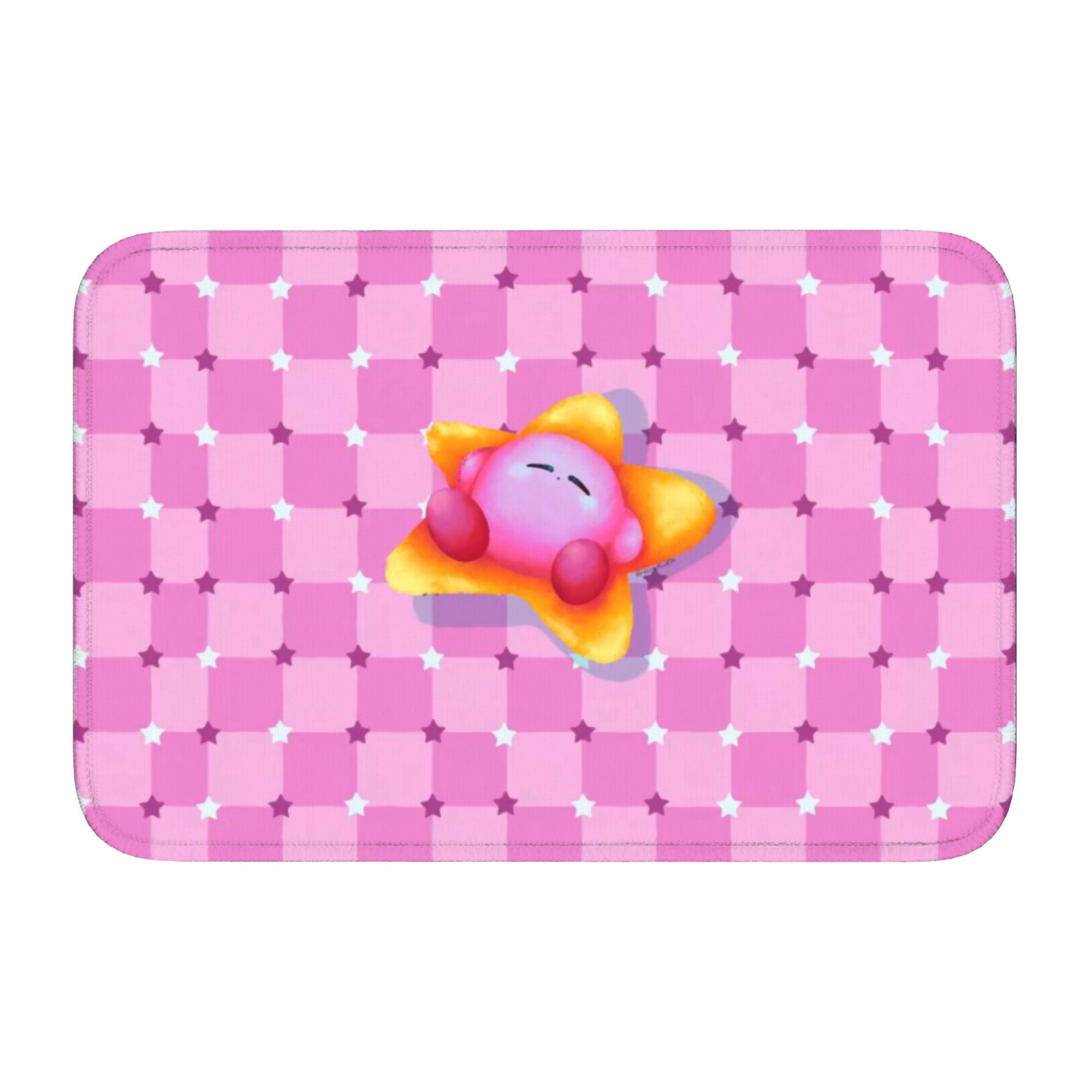

Kirbys Cartoon Game Front Door Floor Entrance Welcome Mats Indoor Kitchen Bathroom Doormat Toilet Carpet Rug Footpad 60cm x 90cm