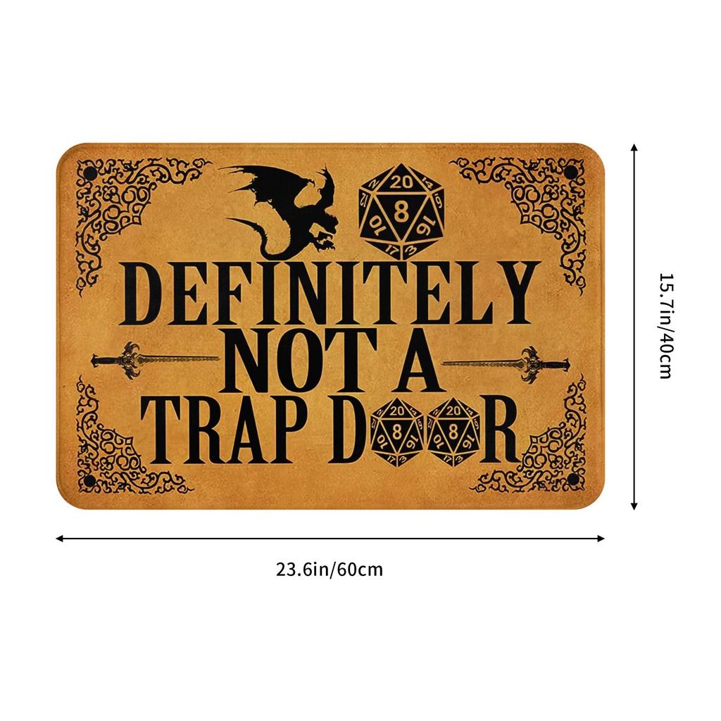 Dnd Game Definitely Not A Trap Door Floor Door Kitchen Bath Mats Anti-Slip Indoor Doormat Toilet Entrance Carpet Rug
