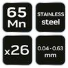 Feeler gauge 26 blades (0.04 - 0.63 mm) 65MN/stainless steel