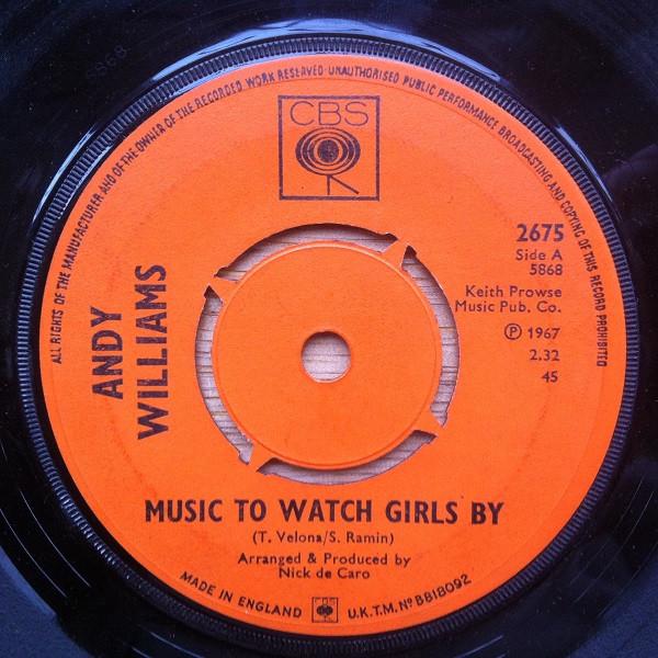 7inch Record ANDY WILLIAMS - Music To Watch Girls By 2675 CBS 1967 UK Jazz Used