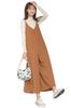 J-Scott Original Wide-Leg Overalls with Adjustable Shoulder Straps, Brown, JS14-BR-XL