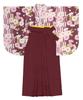 Hakama Set for Graduation Elementary School Elementary School Graduation Hakama Gorgeous Junior Gorgeous Red Cherry Hakama String Size [KYOETSU]