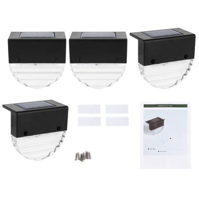 4 Stück Solar Deckleuchten LED Bunt Wasserdicht Treppenhof Warm Dualmodus Zaun Garten