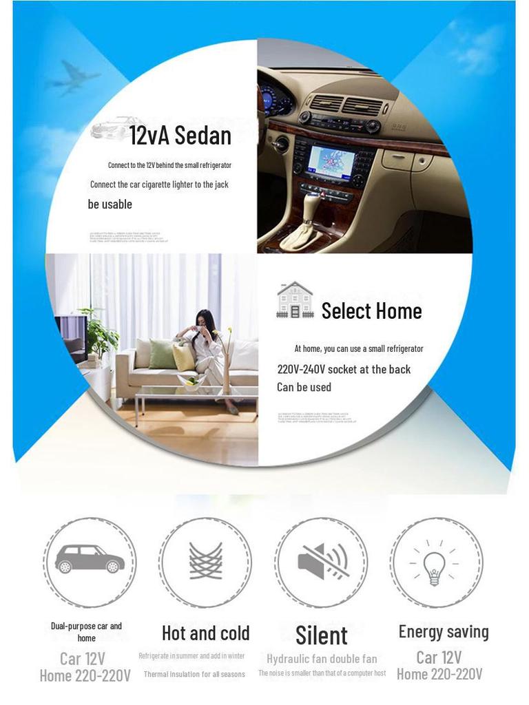 4L Mini Car Refrigerator: Portable Hot & Cold Semiconductor Cooler