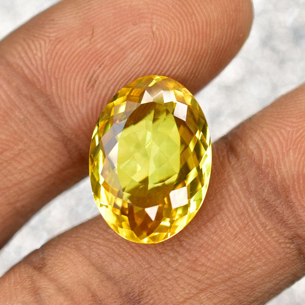 Natural Yellow Sapphire Certified 10.50 Ct Oval Cut Flawless Loose Gemstone
