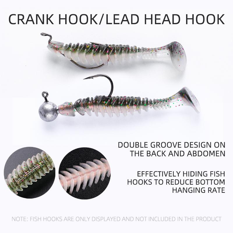 BEARKING New Arrival 50mm 60mm Soft Bait Fishing Lure Artificial Bait Silicone Worm Shad Needfish Saltwater Bass Crappie Grub