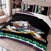 Anaheim Ducks 3-teiliges Bettwäsche-Set Bettbezug mit zwei Kissenbezügen für Schlafzimmer Heimdekoration