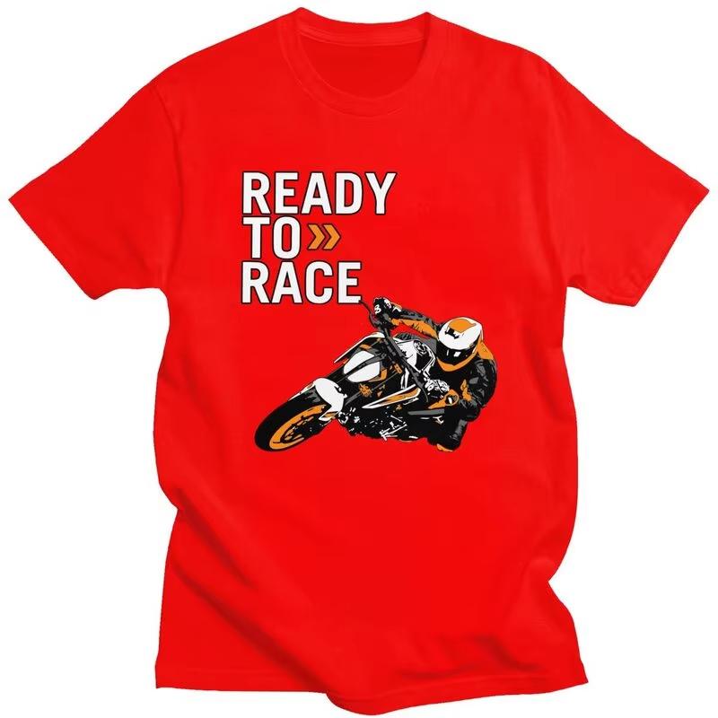 Custom Handsome Ready To Race T Shirt Men Short Sleeved 100 Cotton Tshirt Casual Motorbike Racing Enduro Tee Fashion Tshirt