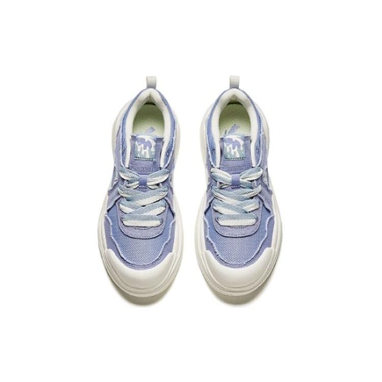 Anta Lifestyle Serie Schokoladenkuchen Rutschfest Verschleißfest Atmungsaktiv Niedrig geschnittene Skateschuhe Damen Sneaker Lila 122428060-3