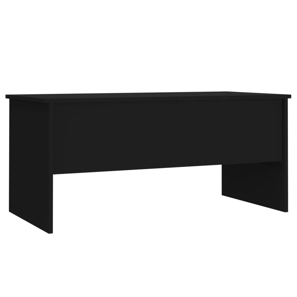  Coffee Table, Black 102x50.5x46.5 Cm, Wood-based Material