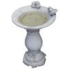 Concrete Bird Waterer On a Column for the Garden