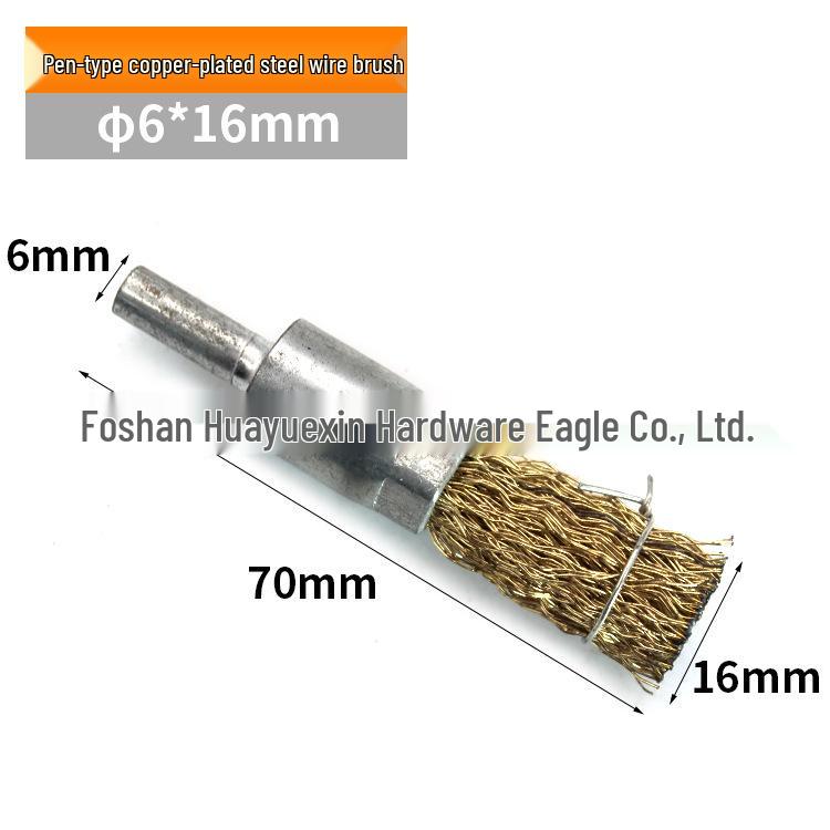 6x25 Steel Wire Brush for Rust Removal, Deburring, Grinding & Polishing