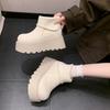 Fashion Winter Chunky Platform Heels Women Ankle Boots Keep Warm Height Increase  Short Booties Shoes Zapatos Mujer