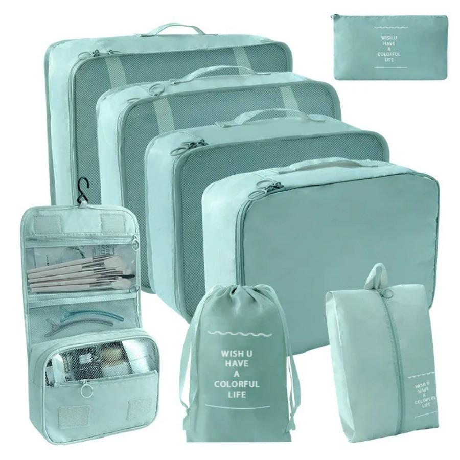 4/7/8 Piece Set Travel Bag Organizer Clothes Luggage Travel Organizer Blanket Shoes Makeup Organizers Bag Suitcase Pouch Packing Cubes