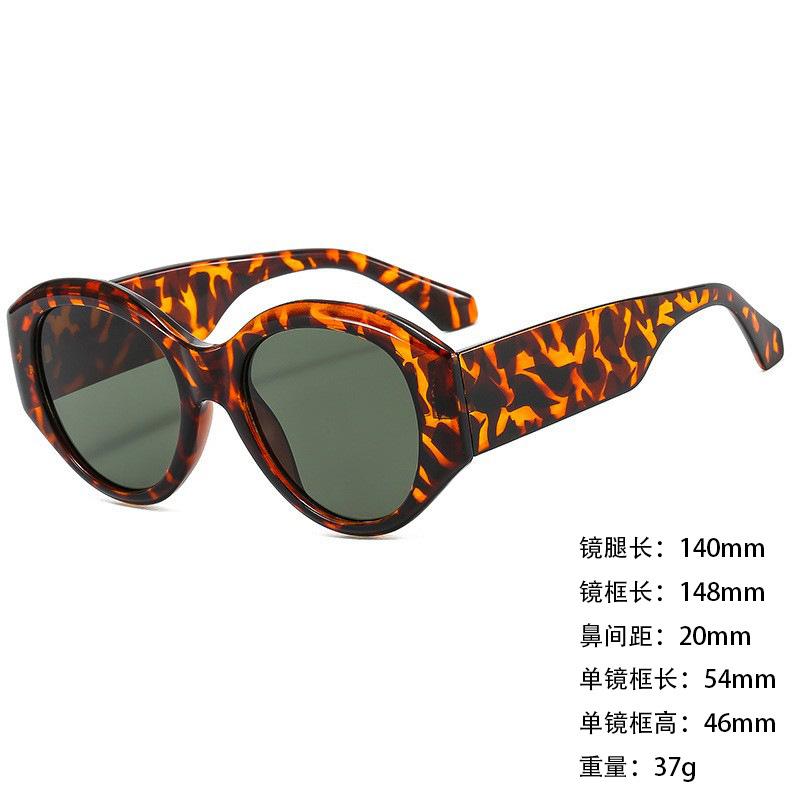 Foreign Trade Sunglasses Wide Legs Big Frame Vgo88 Men'S And Women'S Jelly Color Personalized Uv400 Sunglasses
