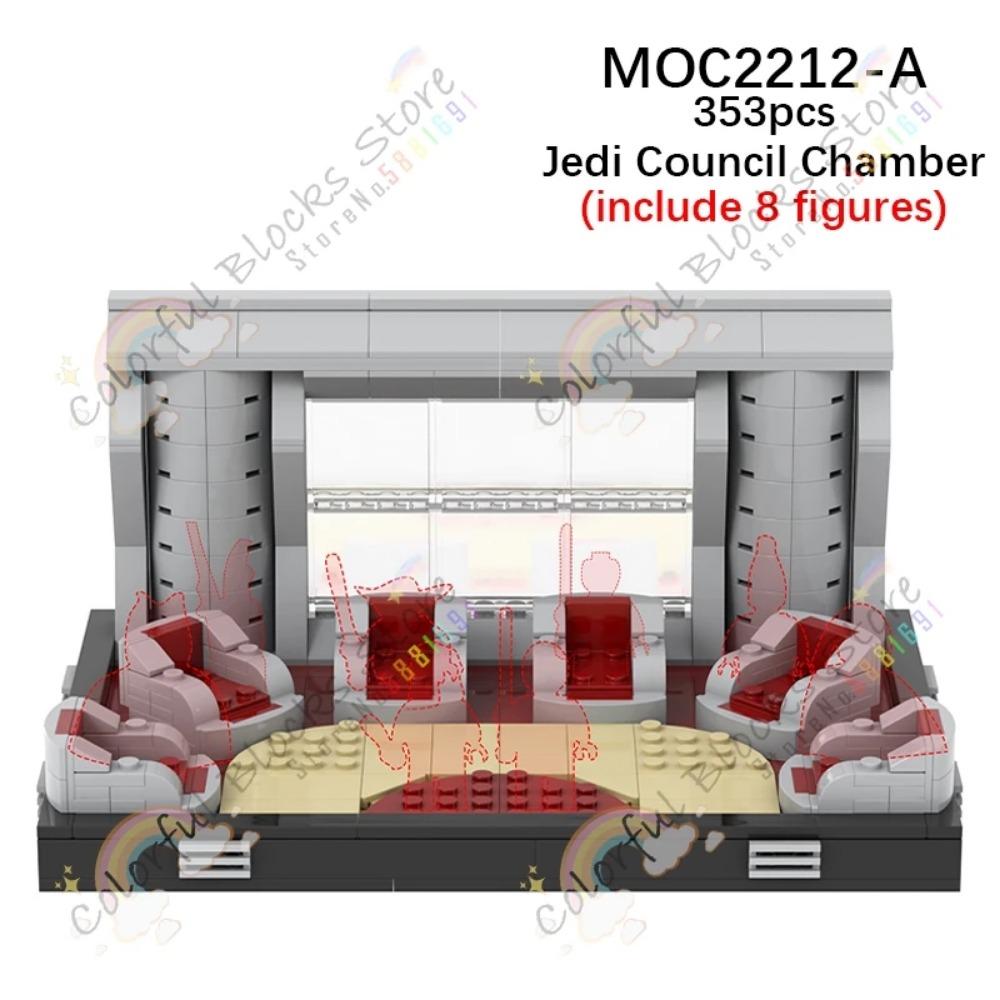 Movie Series Scene MOC Building Blocks Interstellar Council Chamber Senate Transformation Architecture Models Toys For Kids Gift