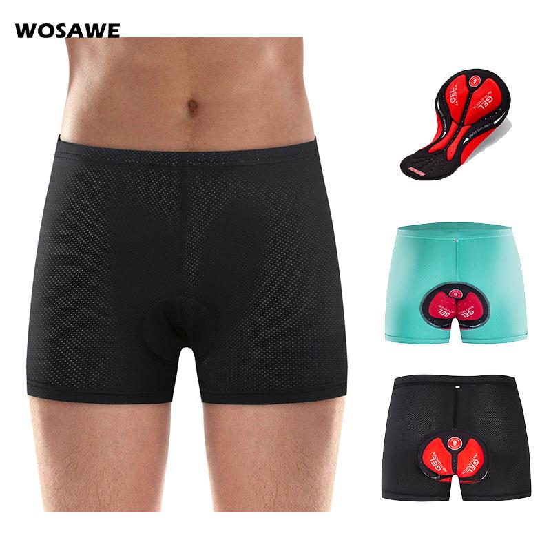 Buy WOSAWE Mens Cycling Underpants Gel Padded MTB Mountain Bike Shorts