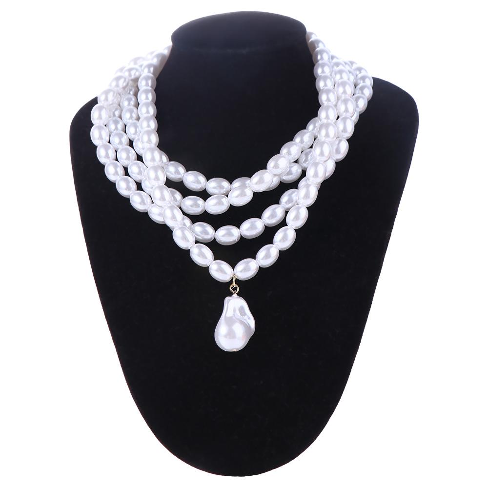 Wedding Pearl Korean Style Choker Women Necklace Jewelry Accessories Irregular Shape Pearls Pendant