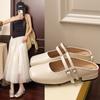 Mary Jane single shoes women's shoes new spring and summer temperament low heel bag head half slippers sandals