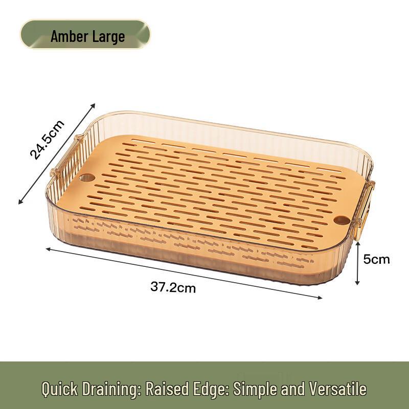 ZISIZ Portable Double-Layer Drainage Tea Tray