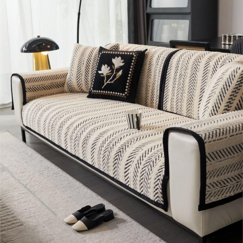 Winter Fishbone Pattern Slipcover Funda Sofa Mats Living Home Non-slip Sofa Cushion Couch Sofa Covers