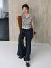 HUNCH Draped Cowl Neck Layered Knit Top
