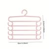5-layer Multifunctional Pants Storage Rack with 8 Hooks. Storage of Household Clothes, Scarves, and Towels To Save Space