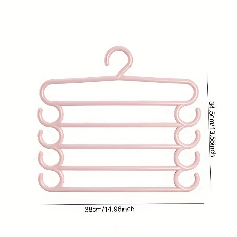 5-layer Multifunctional Pants Storage Rack with 8 Hooks. Storage of Household Clothes, Scarves, and Towels To Save Space