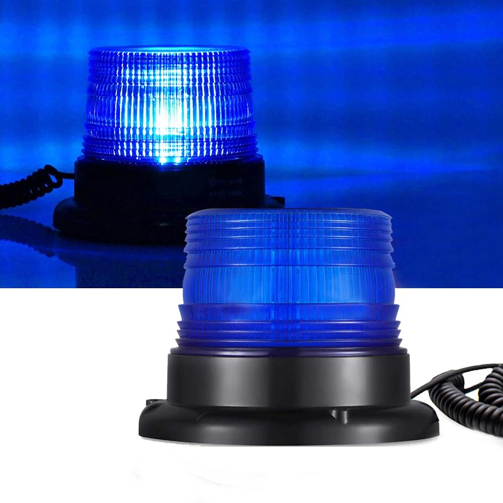 Car Truck Roof Top Warning Light Emergency LED Strobe Light Flashing Beacon With Magnetic Base For Security Auto 12V 24V