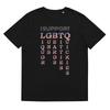 I Support LGBTQ | Unisex T-shirt | USA Flag Letters