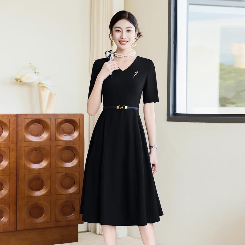 

Women s Short Sleeve A-Line OL Dress XL