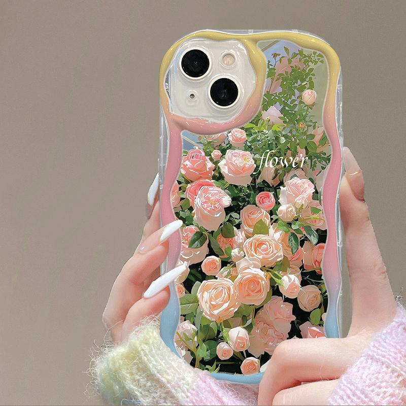 Case For Samsung Galaxy S24 Ultra S23 Plus A55 A35 A54 A24 A14 A25 A15 A34 A53 A33 A73 A50 A30 M54 S20 S21 FE Cover Flower Soft