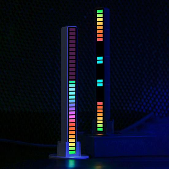 Yousheng RGB Lamp Music Rhythm Pickup Light Multiple Modes 5 Speeds Battery Operated Desktop Sound Control Lamp Ambient Light