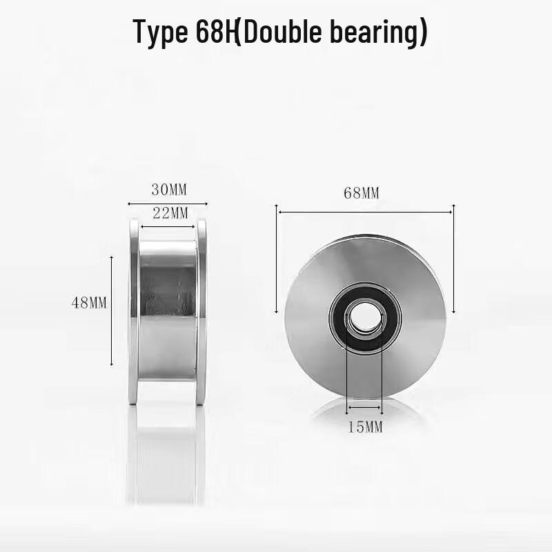 ML Stainless Steel U-Foot Track Pulley