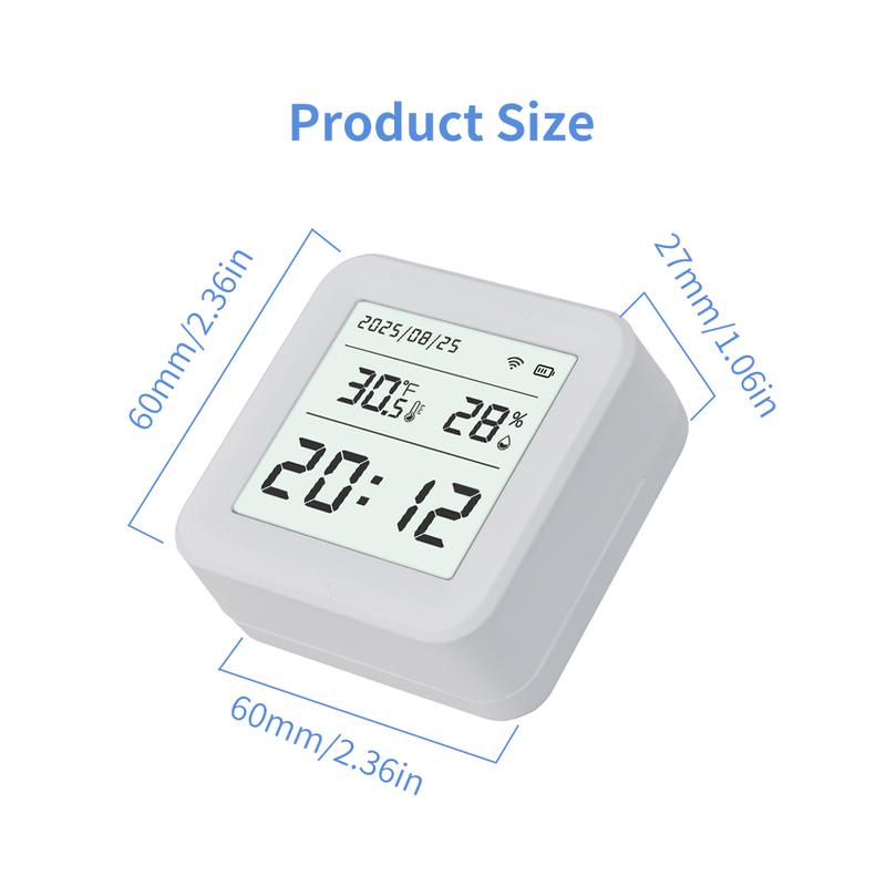 WiFi Temperature Sensor Indoor Thermometer and Hygrometer Tuya Smart Devices Smart Home Products Remote Monitoring