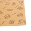 50Pcs Cute Cartoon Square Wax Paper Sandwiches Burgers Fries Fried Wrappers Bags Waxed Paper Baking Paper Food Packing Pouches