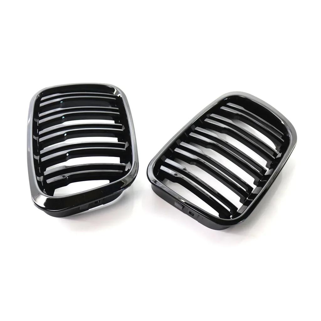 Pair Car Front Bumper Kidney Grill Grille Glossy Black Racing Grills For BMW 3 Series E46 4-Door 4DR 1998 1999 2000 2001