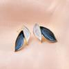 Minimalist Silver Needle Leaf Earrings for Women Simple Fashion Design Stud Earrings Nature Inspired Jewelry with Unique Artistic Details