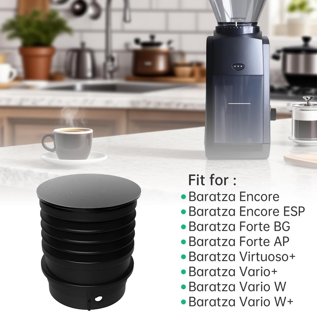 Baratza Encore Opakovaně použitelný násypník pro jednu dávku Černý mlýnek na kávu Čisticí nástroj Příslušenství Omezte odpad Udržujte čerstvost